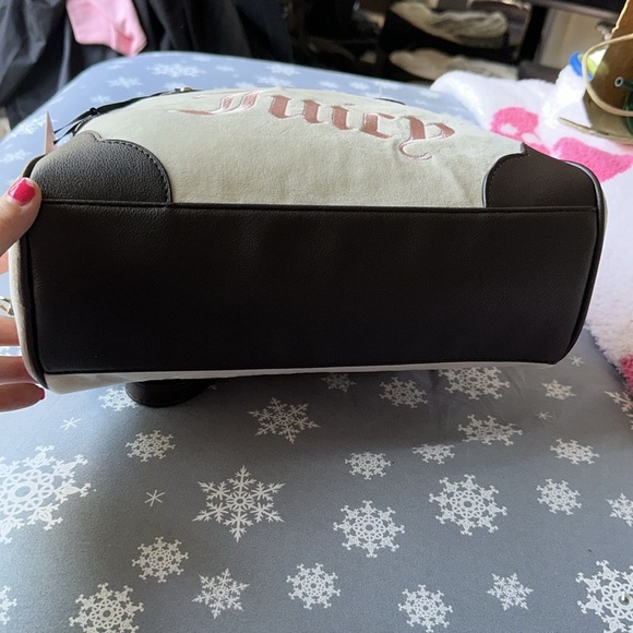 juicy Couture pink bowler velour heritage hand bag crossbody new release - Picture 13 of 15